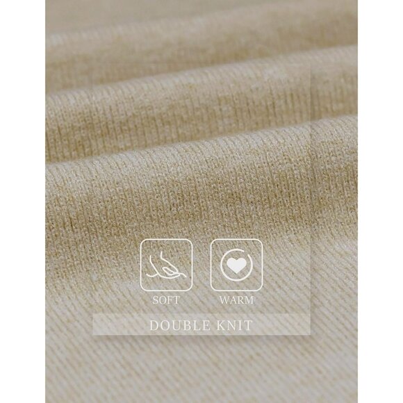 Women 2-barleyTwist Cross Front Poncho Sweater Wrap Knitted Elegant Shawls Cape - Picture 4 of 5